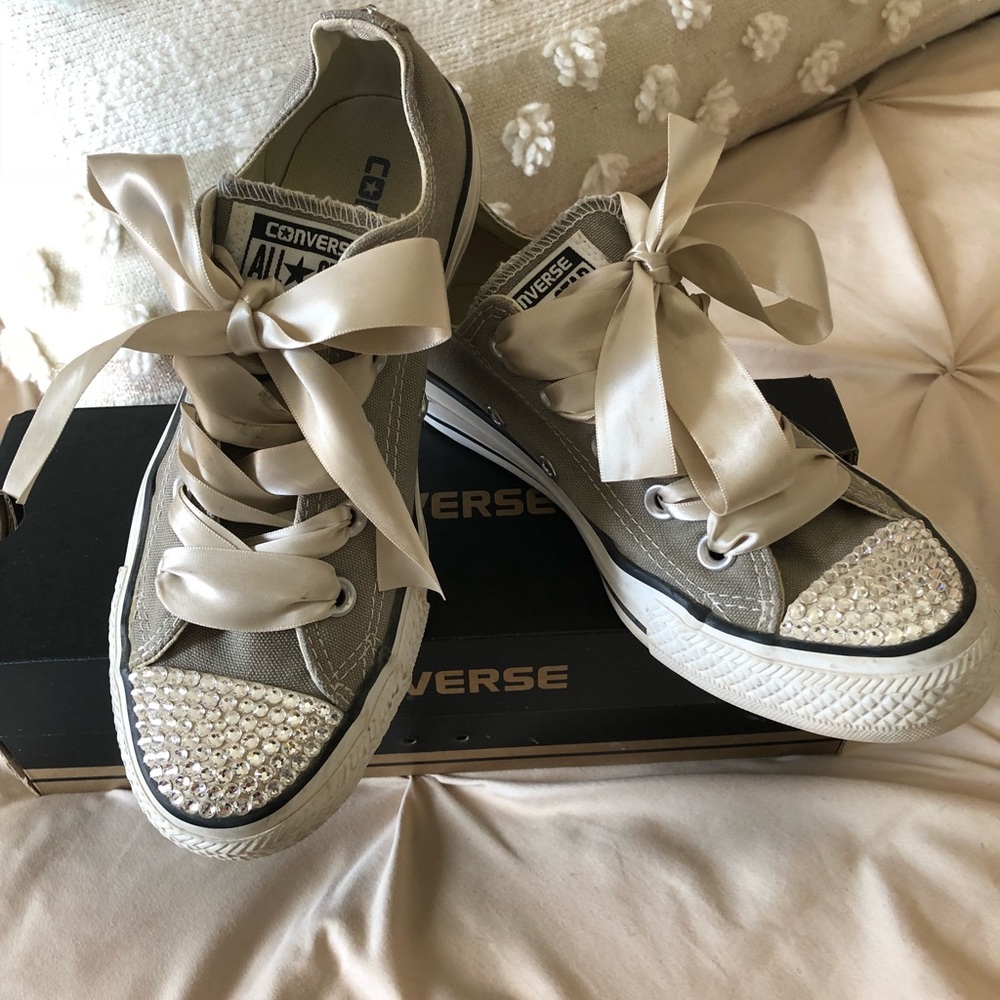 Converse all star with swarovski crystals